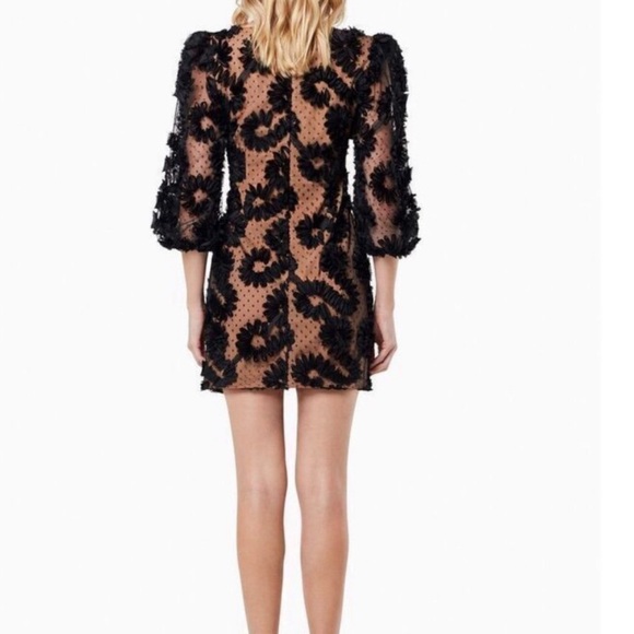 Elliatt  Rumba dress embroidered puff sleeves cocktail, mini dress size sm small - Picture 4 of 4